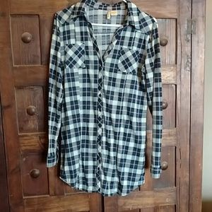 Flannel tunic